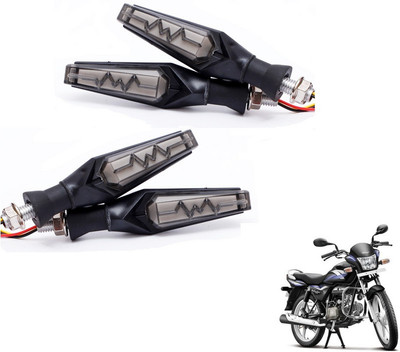 MOCKHE Front, Rear LED Indicator Light for Hero Splendor Pro(Yellow, Red)