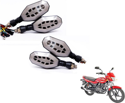 MOCKHE Front, Rear LED Indicator Light for Bajaj Platina 100 DTS-i(Yellow, Blue)