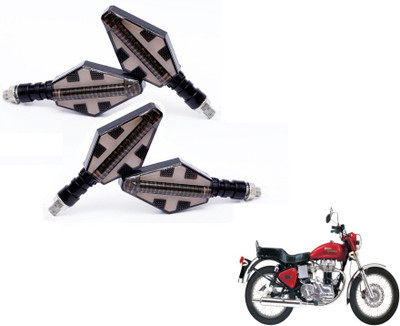 MOCKHE Front, Rear LED Indicator Light for Royal Enfield Electra(Yellow, Blue)