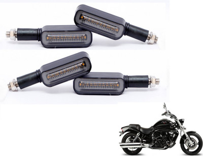 MOCKHE Front, Rear LED Indicator Light for Hyosung Aquila Pro 650(Yellow, Blue)