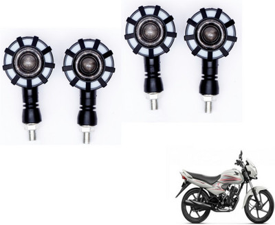 MOCKHE Front, Rear LED Indicator Light for Honda Dream Neo(Yellow, Blue)