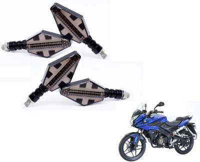 MOCKHE Front, Rear LED Indicator Light for Bajaj Pulsar 150 AS(Yellow, Blue)