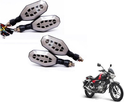 MOCKHE Front, Rear LED Indicator Light for Bajaj V 150(Yellow, Blue)