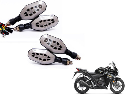 MOCKHE Front, Rear LED Indicator Light for Honda CBR 250R(Yellow, Blue)