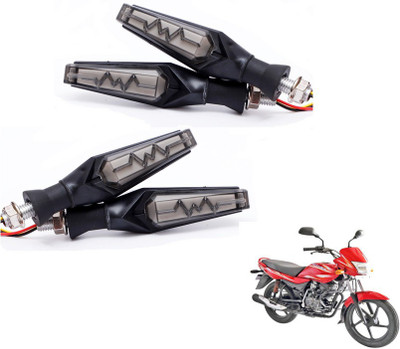 MOCKHE Front, Rear LED Indicator Light for Bajaj Platina 100 DTS-i(Yellow, Red)