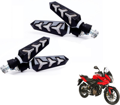 MOCKHE Front, Rear LED Indicator Light for Bajaj Pulsar 200 AS(Yellow, Blue)