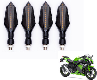 MOCKHE Front, Rear LED Indicator Light for Kawasaki Ninja(Yellow, Blue)