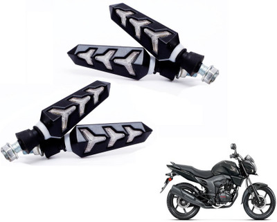 MOCKHE Front, Rear LED Indicator Light for Honda CB Trigger(Yellow, Blue)