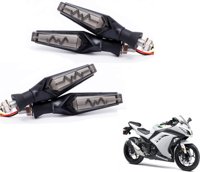 MOCKHE Front, Rear LED Indicator Light for Kawasaki Ninja 300(Yellow, Red)