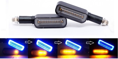 AUTYLE Front, Rear LED Indicator Light for TVS Flame SR125(Yellow, Blue)