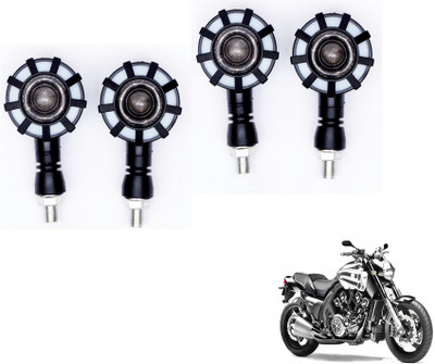 MOCKHE Front, Rear LED Indicator Light for Yamaha VMAX(Yellow, Blue)