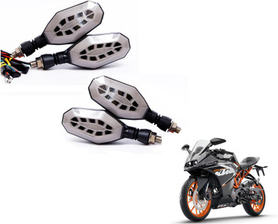 MOCKHE Front, Rear LED Indicator Light for KTM RC 390(Yellow, Blue)