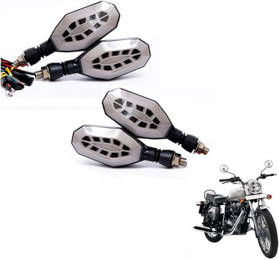 MOCKHE Front, Rear LED Indicator Light for Royal Enfield(Yellow, Blue)