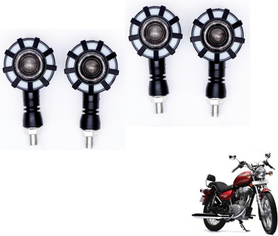 MOCKHE Front, Rear LED Indicator Light for Royal Enfield Thunder Bird 500(Yellow, Blue)