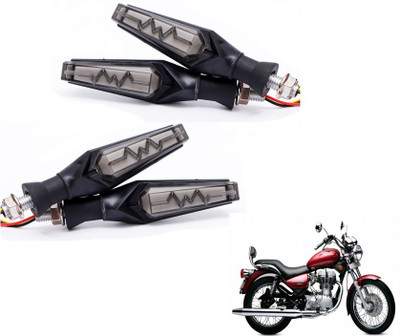 MOCKHE Front, Rear LED Indicator Light for Royal Enfield Electra Twin Spark(Yellow, Red)