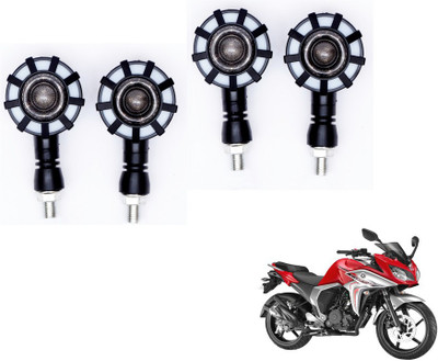 MOCKHE Front, Rear LED Indicator Light for Yamaha Fazer(Yellow, Blue)