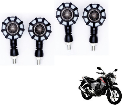 MOCKHE Front, Rear LED Indicator Light for Honda CB Unicorn Dazzler(Yellow, Blue)