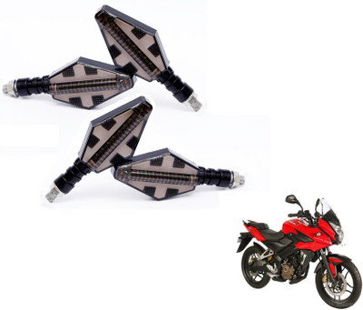 MOCKHE Front, Rear LED Indicator Light for Bajaj Pulsar 200 AS(Multicolor)