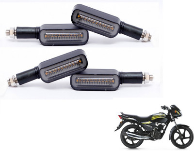 MOCKHE Front, Rear LED Indicator Light for TVS Star City(Yellow, Blue)