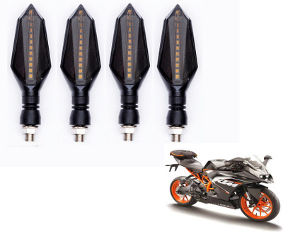 MOCKHE Front, Rear LED Indicator Light for KTM RC 200(Yellow, Blue)