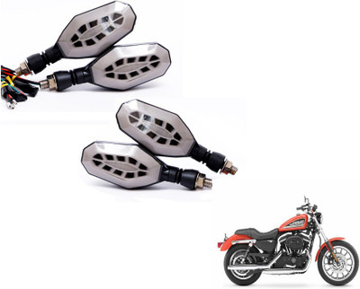 MOCKHE Front, Rear LED Indicator Light for Universal For Bike XL HD(Yellow, Blue)