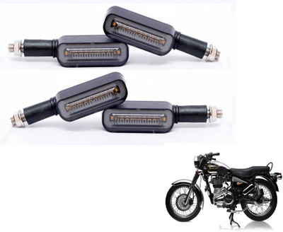 MOCKHE Front, Rear LED Indicator Light for Royal Enfield Electra Delux(Yellow, Blue)