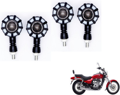 MOCKHE Front, Rear LED Indicator Light for Bajaj Avenger 220 DTS-i(Yellow, Blue)