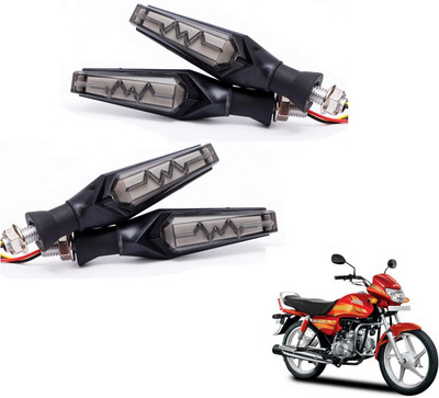 MOCKHE Front, Rear LED Indicator Light for Hero CD deluxe(Yellow, Red)
