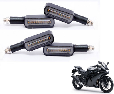 MOCKHE Front, Rear LED Indicator Light for Kawasaki Ninja 250(Yellow, Blue)