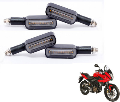 MOCKHE Front, Rear LED Indicator Light for Bajaj Pulsar 200 AS(Yellow, Blue)