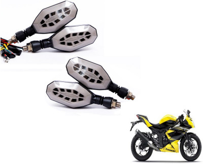 MOCKHE Front, Rear LED Indicator Light for Kawasaki Ninja(Yellow, Blue)