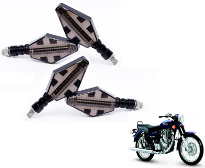 AUTYLE Front, Rear LED Indicator Light for Royal Enfield Electra EFI39(Yellow, Blue)