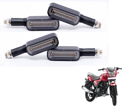 MOCKHE Front, Rear LED Indicator Light for TVS Jive(Yellow, Blue)