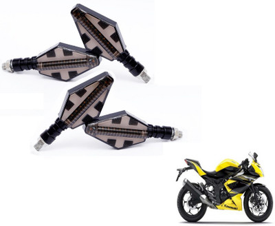 MOCKHE Front, Rear LED Indicator Light for Kawasaki Ninja(Yellow, Blue)
