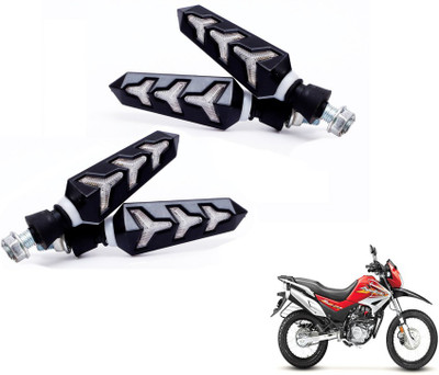 MOCKHE Front, Rear LED Indicator Light for Hero Impulse(Yellow, Blue)