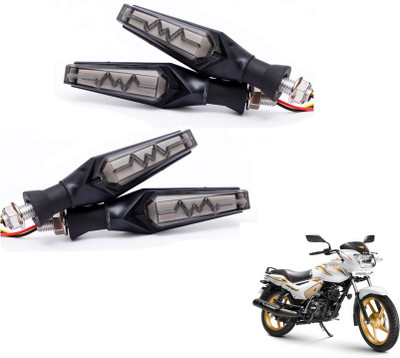 MOCKHE Front, Rear LED Indicator Light for TVS Star City(Yellow, Red)