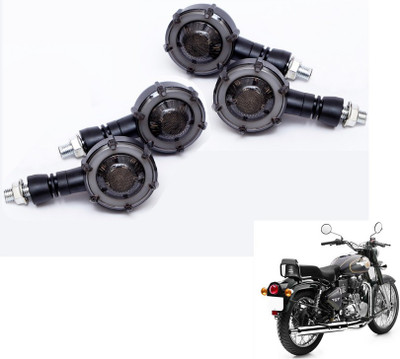 MOCKHE Front, Rear LED Indicator Light for Royal Enfield(Yellow, Blue)