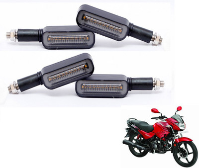MOCKHE Front, Rear LED Indicator Light for Hero Glamour FI(Yellow, Blue)