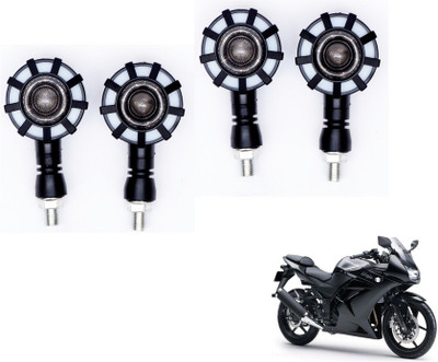 MOCKHE Front, Rear LED Indicator Light for Kawasaki Ninja 250(Yellow, Blue)