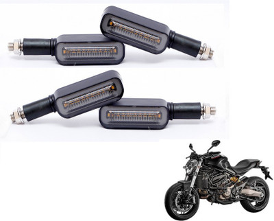 AUTYLE Front, Rear LED Indicator Light for Universal For Bike(Yellow, Blue)