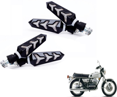 MOCKHE Front, Rear LED Indicator Light for Yamaha RD 350(Yellow, Blue)