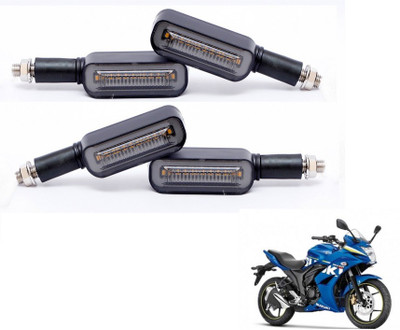 MOCKHE Front, Rear LED Indicator Light for Suzuki Gixxer SF(Yellow, Blue)