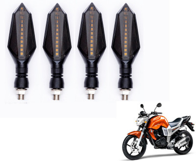 MOCKHE Front, Rear LED Indicator Light for Yamaha FZ16(Yellow, Blue)