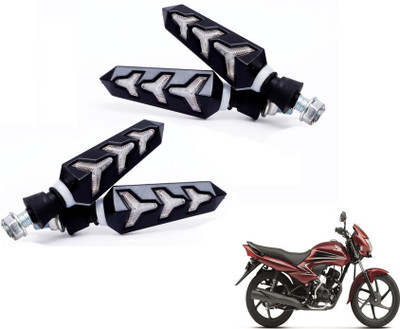 MOCKHE Front, Rear LED Indicator Light for Honda Dream Yuga(Yellow, Blue)