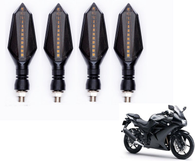 MOCKHE Front, Rear LED Indicator Light for Kawasaki Ninja 250(Yellow, Blue)