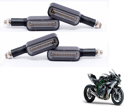 MOCKHE Front, Rear LED Indicator Light for Kawasaki Ninja(Yellow, Blue)