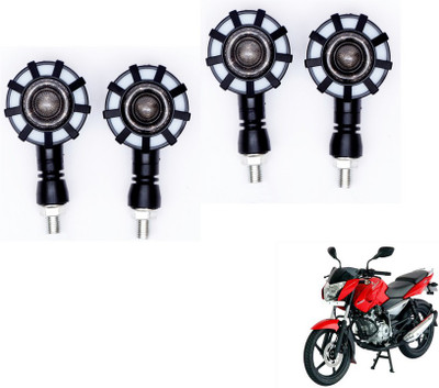 MOCKHE Front, Rear LED Indicator Light for Bajaj Pulsar 135 DTS-i(Yellow, Blue)