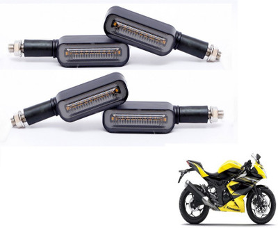 MOCKHE Front, Rear LED Indicator Light for Kawasaki Ninja(Yellow, Blue)