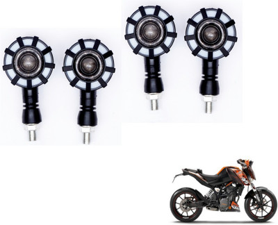 MOCKHE Front, Rear LED Indicator Light for KTM Duke 200(Yellow, Blue)