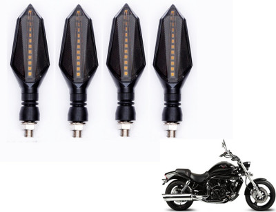MOCKHE Front, Rear LED Indicator Light for Hyosung Aquila Pro 650(Yellow, Blue)